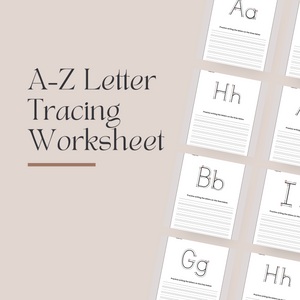 A–Z Letter Tracing Worksheet (Printable PDF)